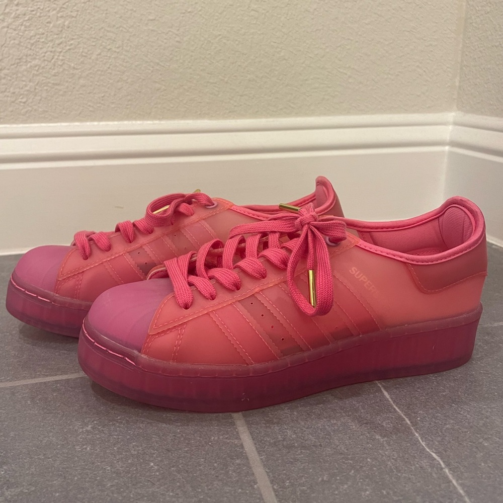 Adidas Superstar Jelly Sneakers - Pink - Size 8